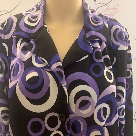 Kim Rogers. Size XL P. Jersey Jacket or Blouse. Open Back. B89. - Picture 2 of 10